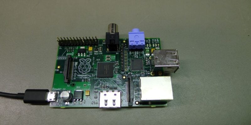 Raspberry Pi beta board, populated