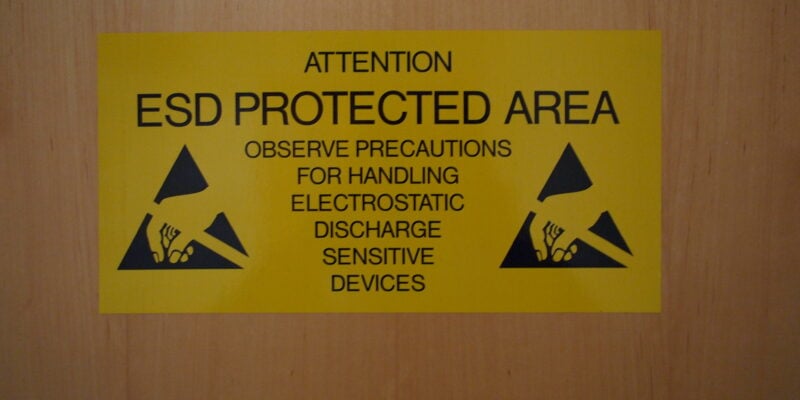 Attention ESD Protected area