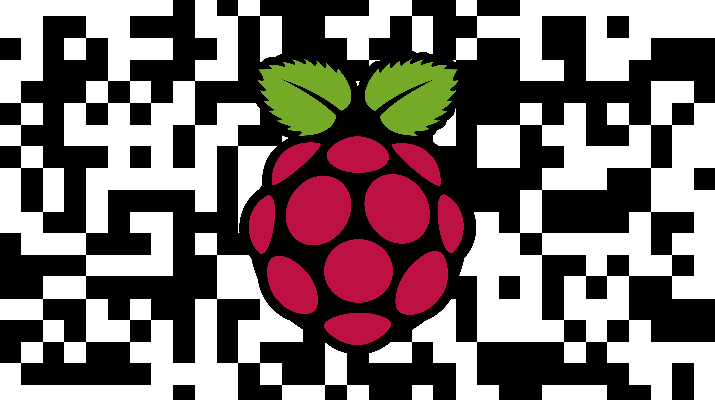 QR code with Raspberry Pi logo