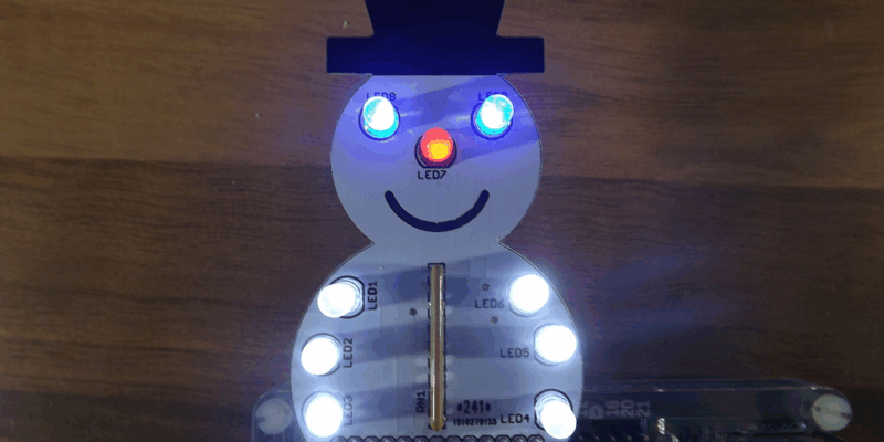 Prototype of SnowPi, the GPIO snowman for Raspberry Pi