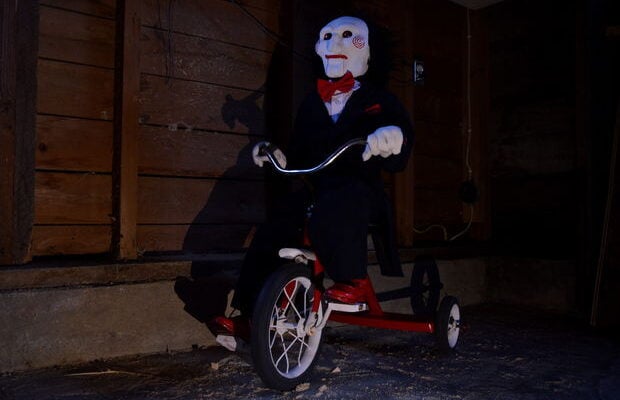 The Saw franchise's Billy the puppet on a tricycle