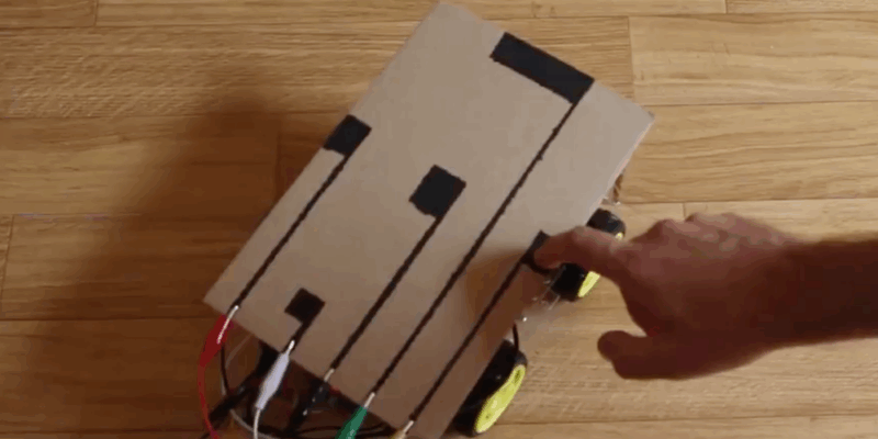 Low-tech cardboard robot buggy