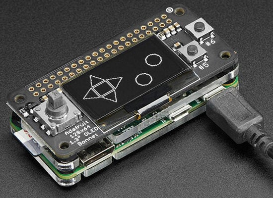 128×64 OLED Bonnet review: Pi Zero W screen with controls