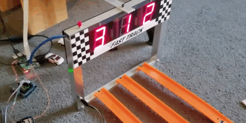 Pinewood derby race car Raspberry Pi
