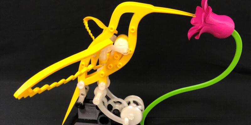 3D printing an animated hummingbird