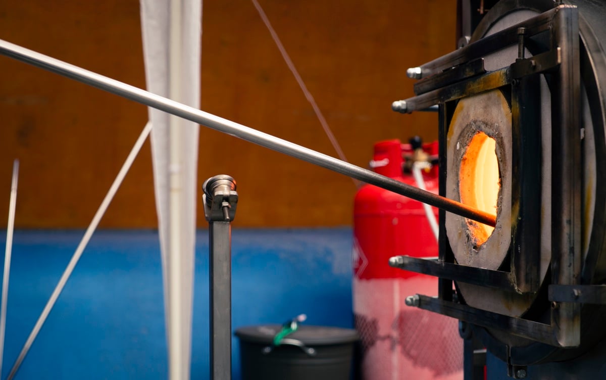 We learn glassblowing