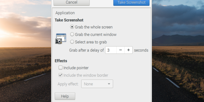 Take screenshots on a Raspberry Pi