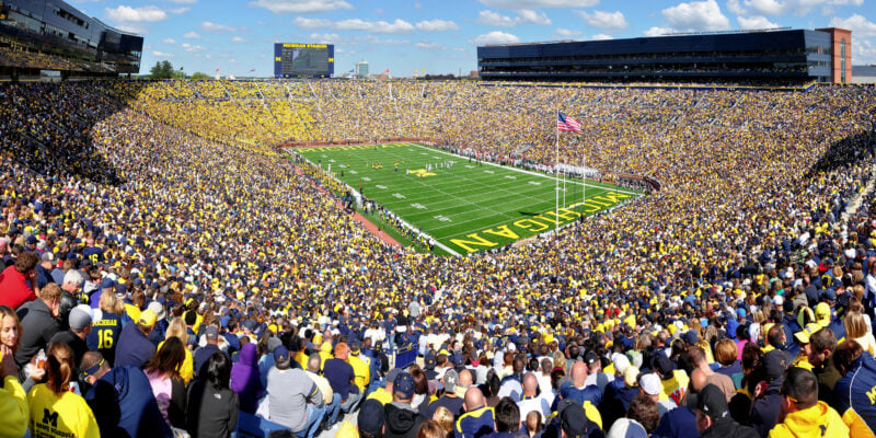 The Big House stadium in Michigan