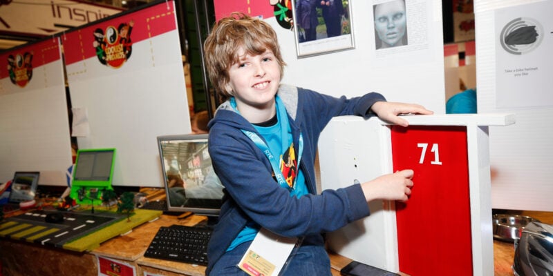 13 year old Freddie and his project Door Pi Plus