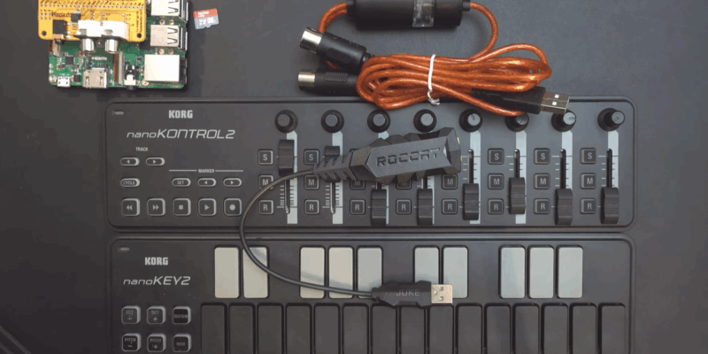 The components of a virtual analogue Raspberry Pu synthesiser
