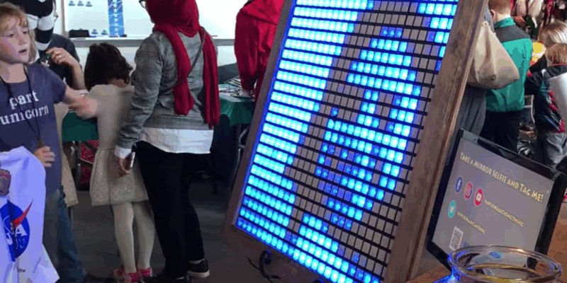 A digital mirror made of LEDs