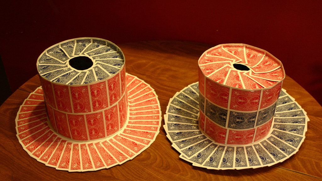 Make sure you have at least three full decks, and just as many hours, before you start stapling the hats