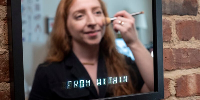 Create an electronic affirmation mirror