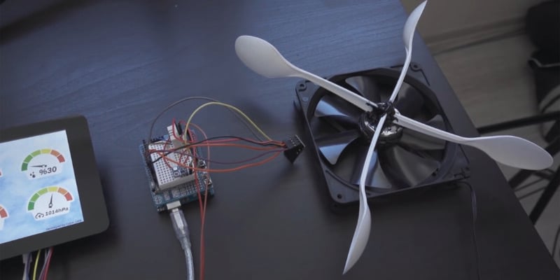 The Weather Station made from spoons