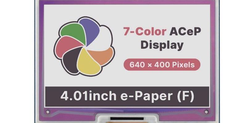 Win one of two 4.01″ ACeP 7-colour e-Paper display HATS!