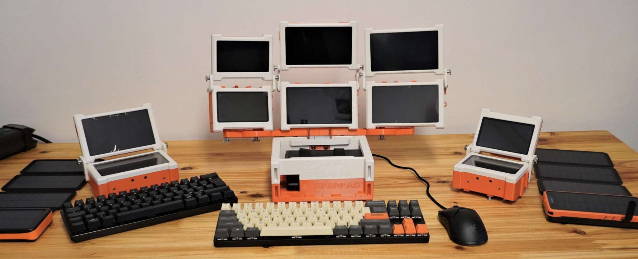 Mega six-screen cyberdeck - Raspberry Pi