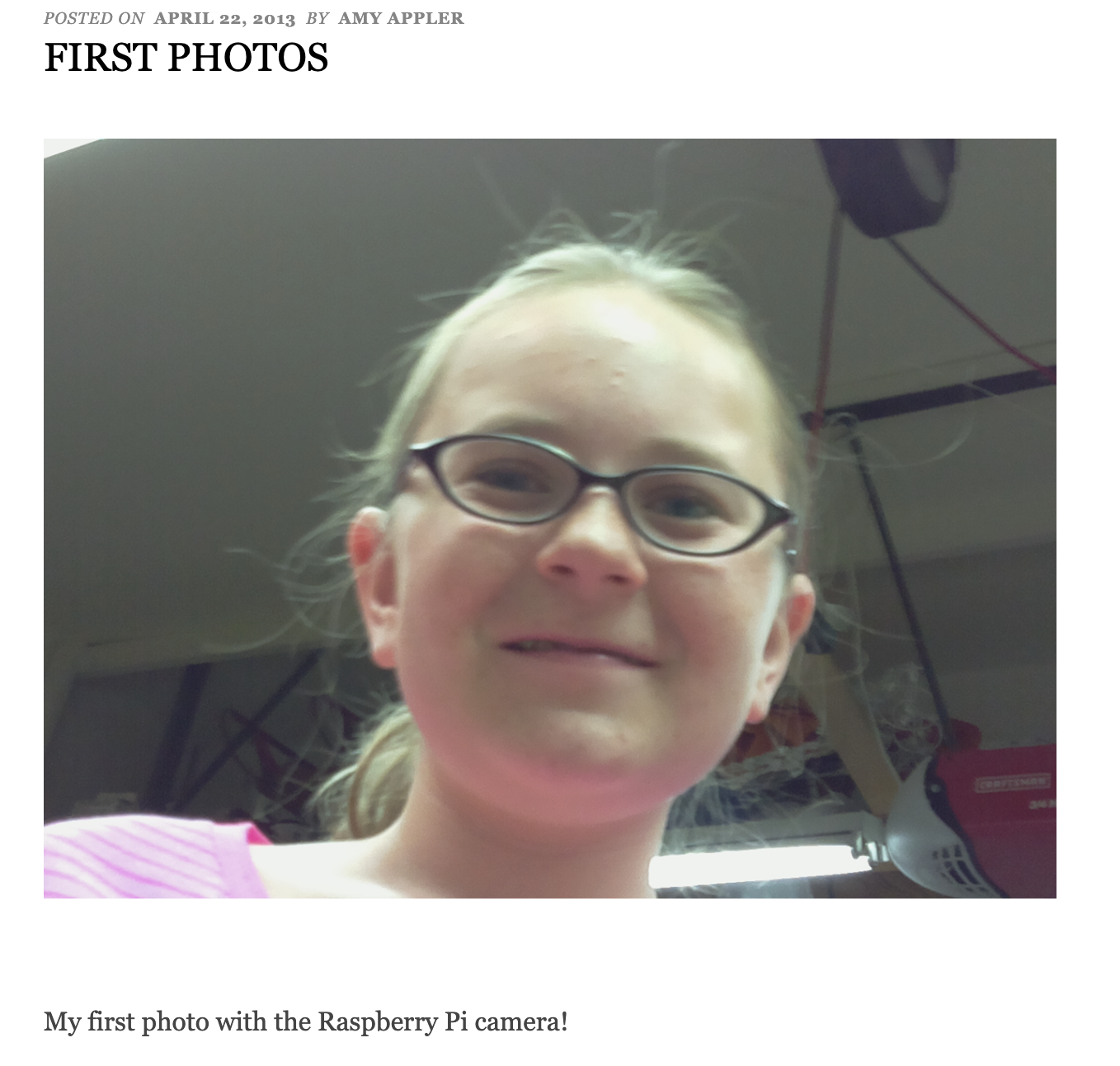 Girl With Raspberry Pi One decade later: young Raspberry Pi camera winner chooses electrical ...