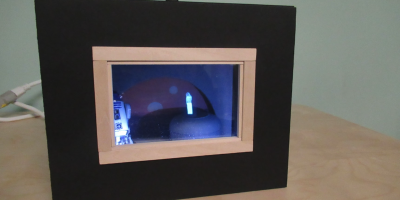 This metal build model has an LED in its holographic projector to add to the effect