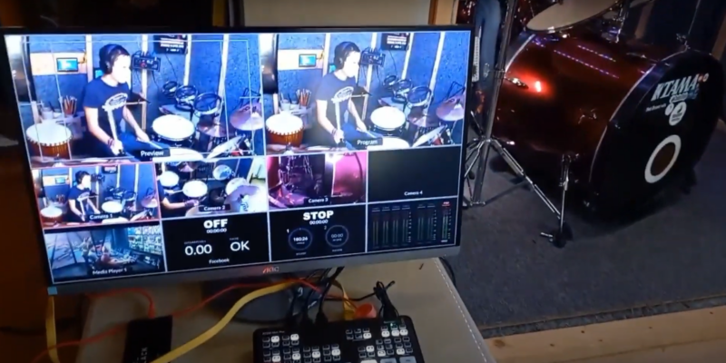 multi cam drumming booth