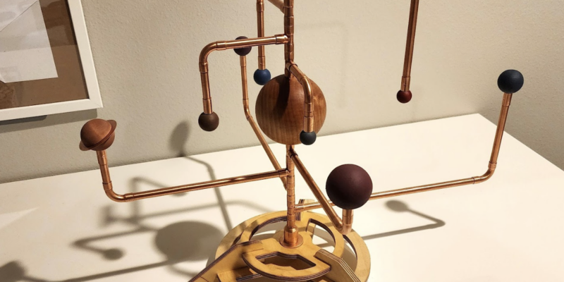 Wooden orrery