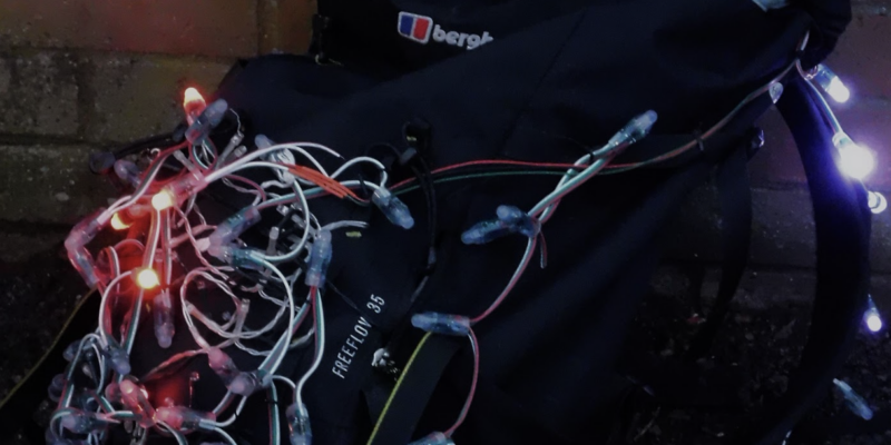 Unfortunately, we can’t capture the motion of the lights in a still image, but we’re really pleased with how this looks in use