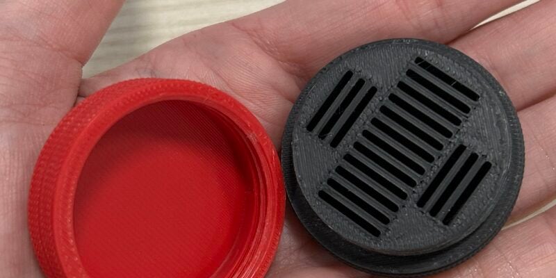 3d printed sd card box holder red and black