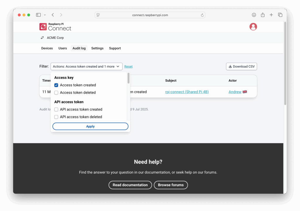 Connect for Organisations: improved audit log for better security ...