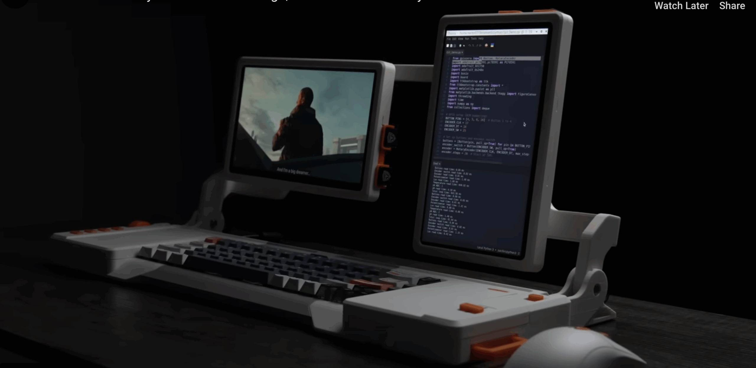 Dual-screen cyberdeck