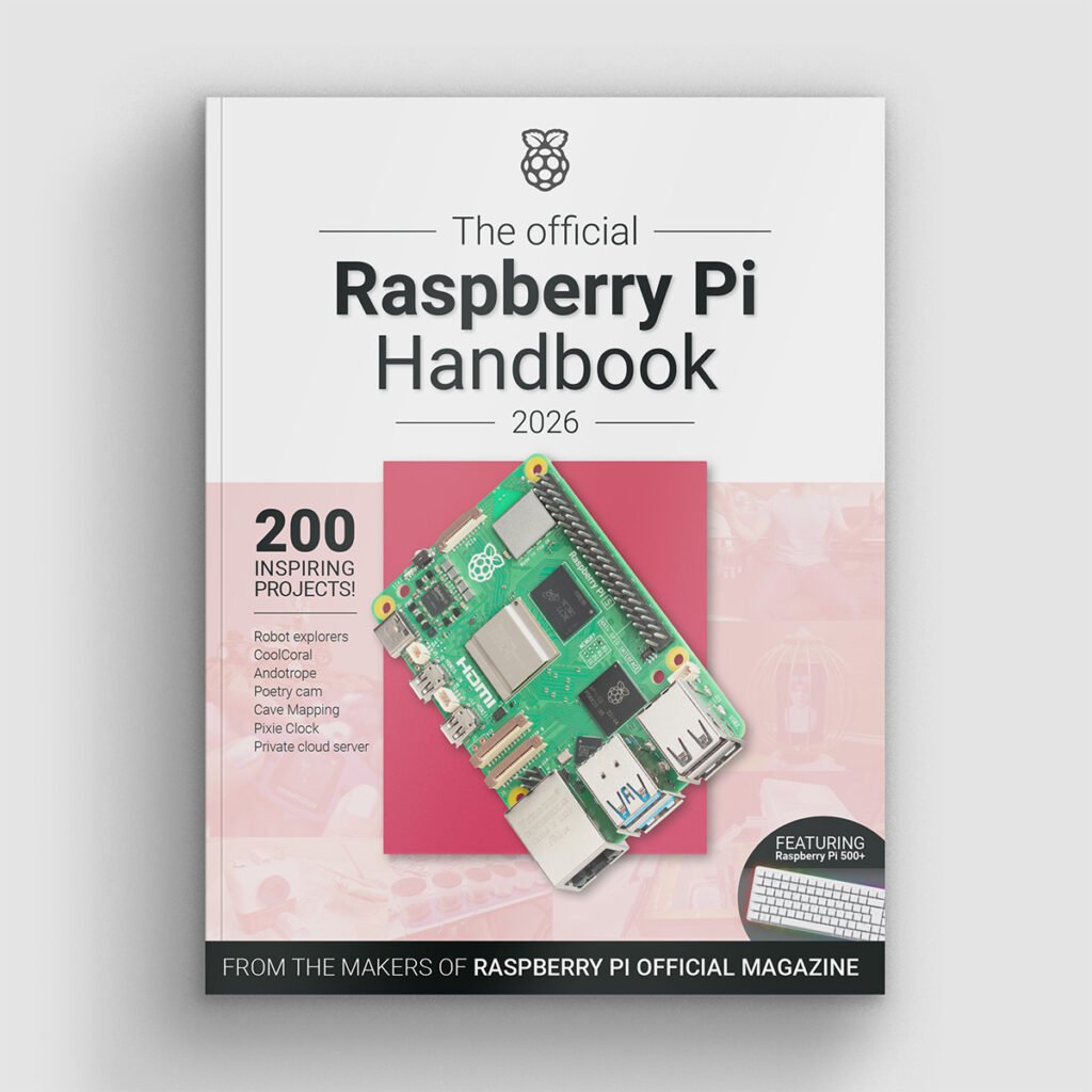 The cover of the Official Raspberry Pi Handbook 2026