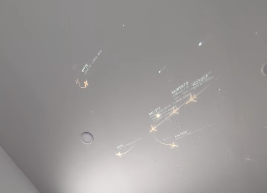 Track planes on your ceiling