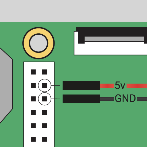Illustration of Raspberry Pi GPIO header on a CM4IO board