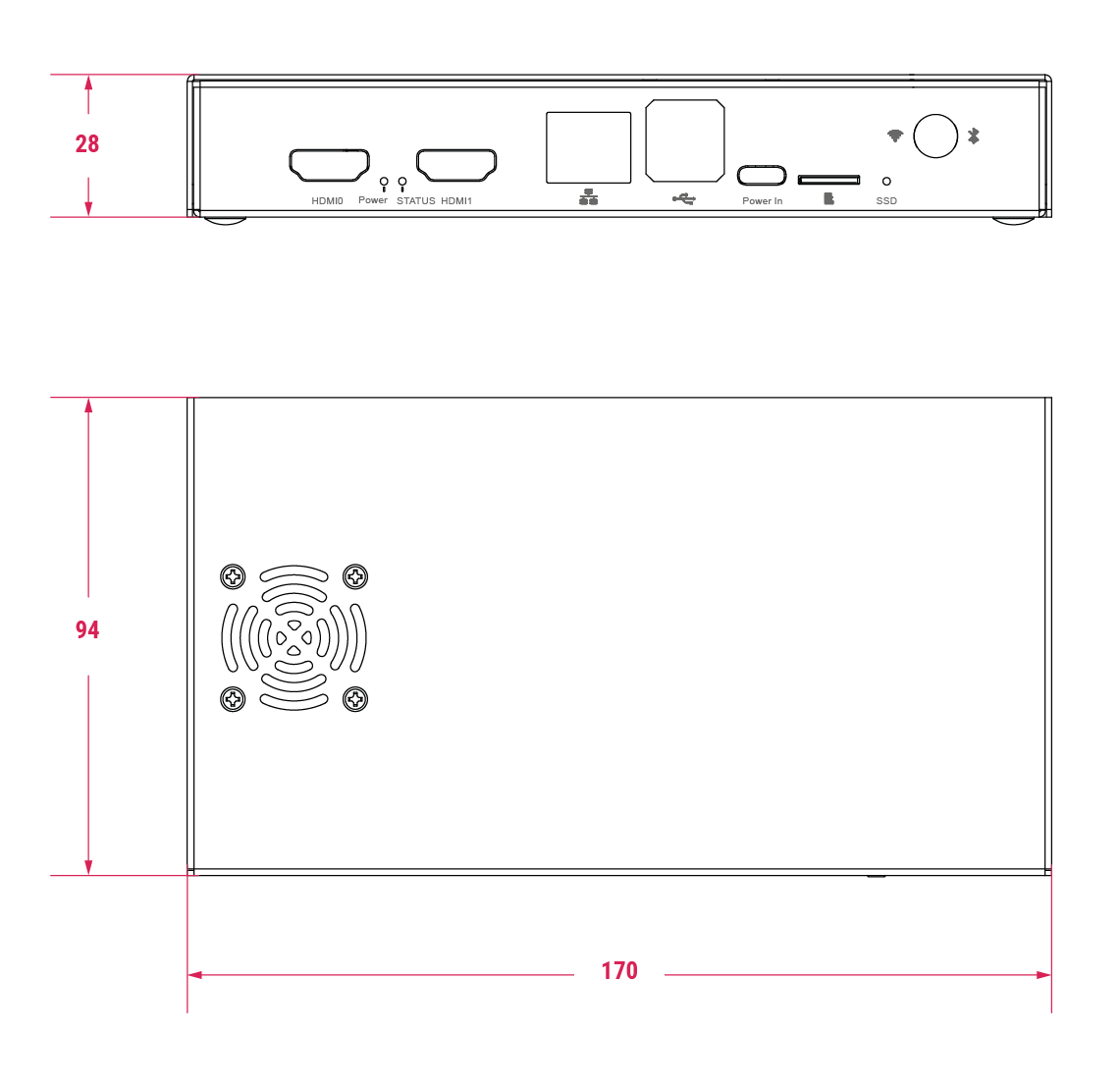 CM5IO Case physical specifications