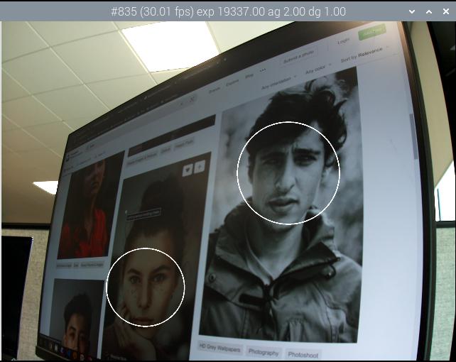 Drawing detected faces onto an image