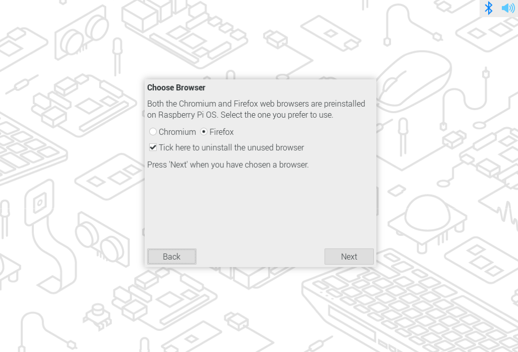The Choose Browser page.