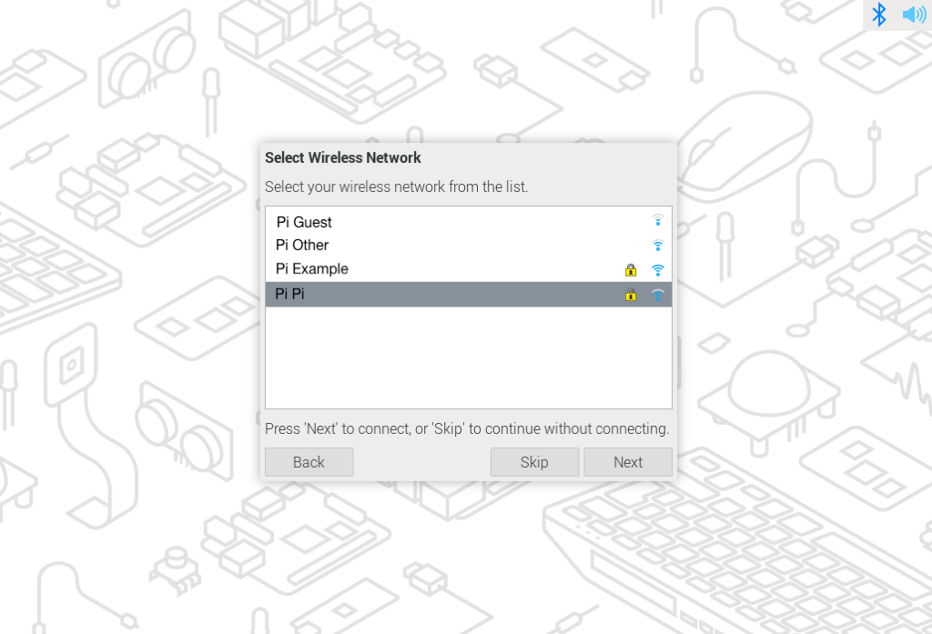 Selecting a wireless network.