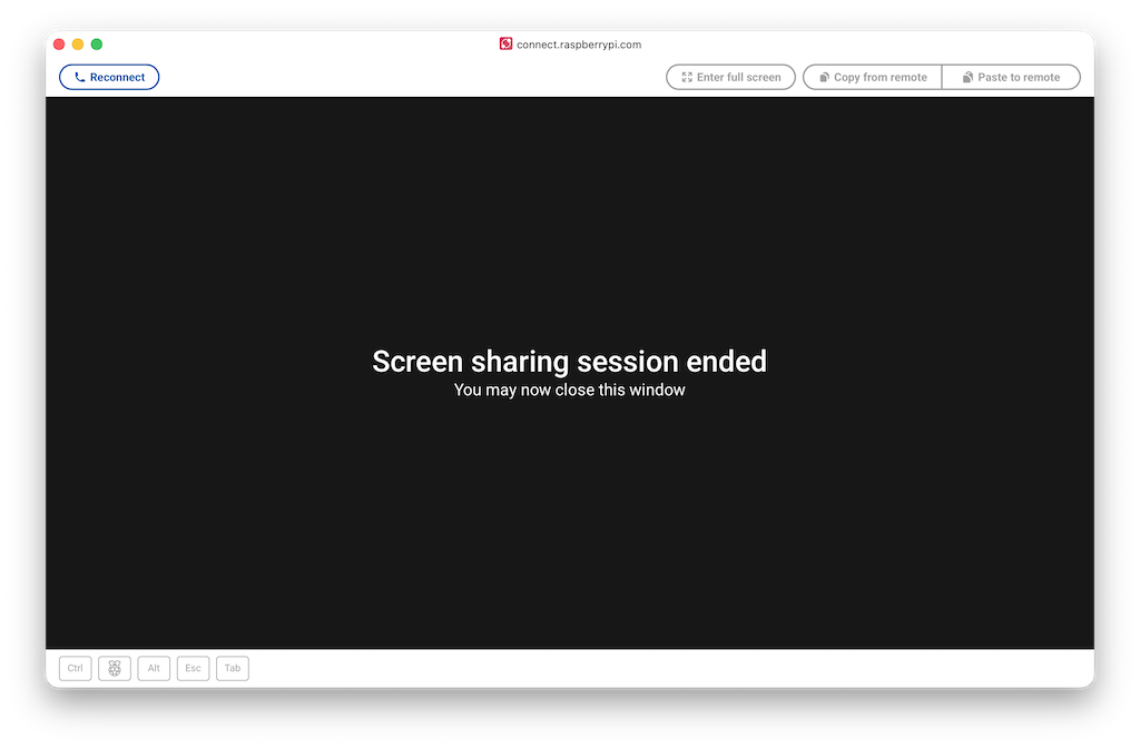 The screen sharing interface showing the message 