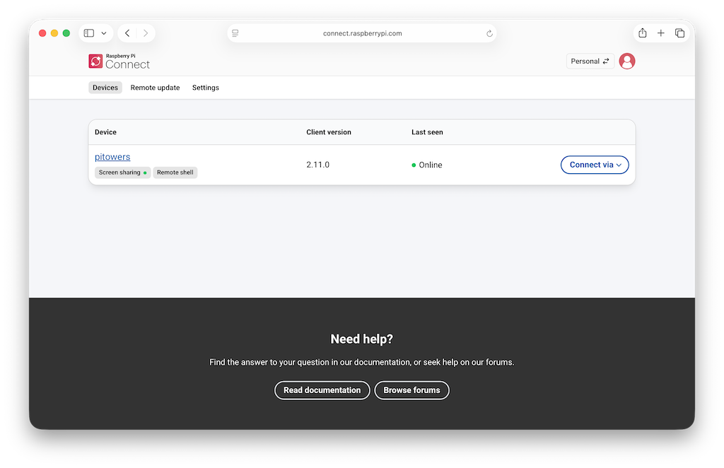 The screen sharing interface showing sharing in progress.
