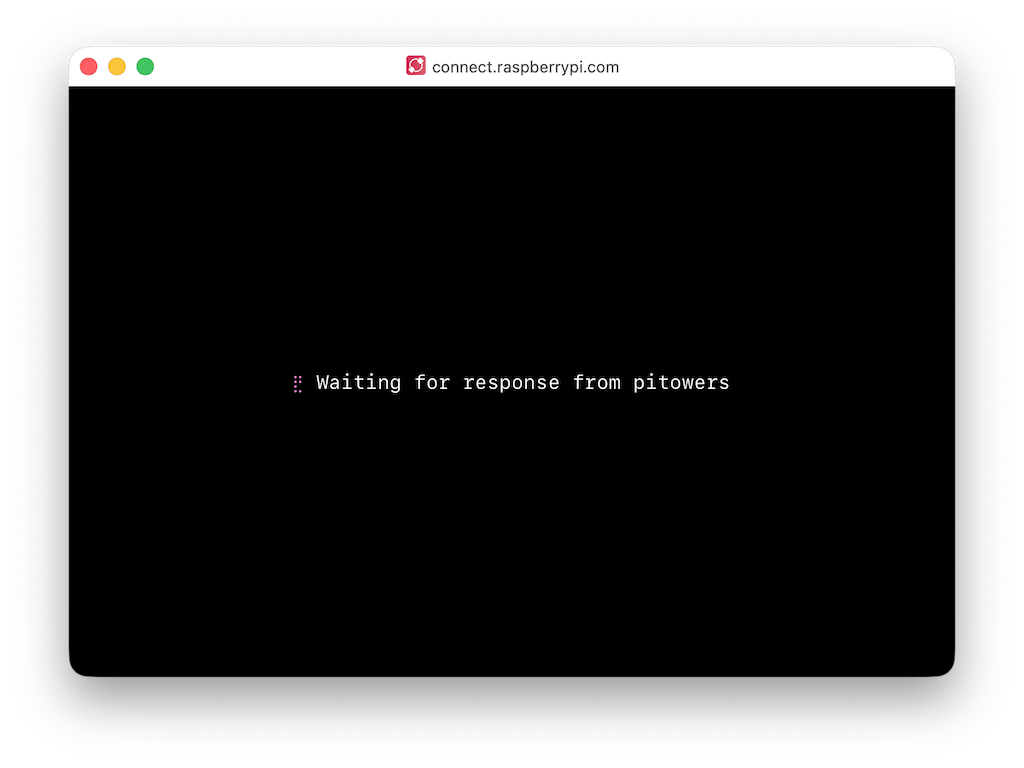 The waiting screen that is displayed during connection.