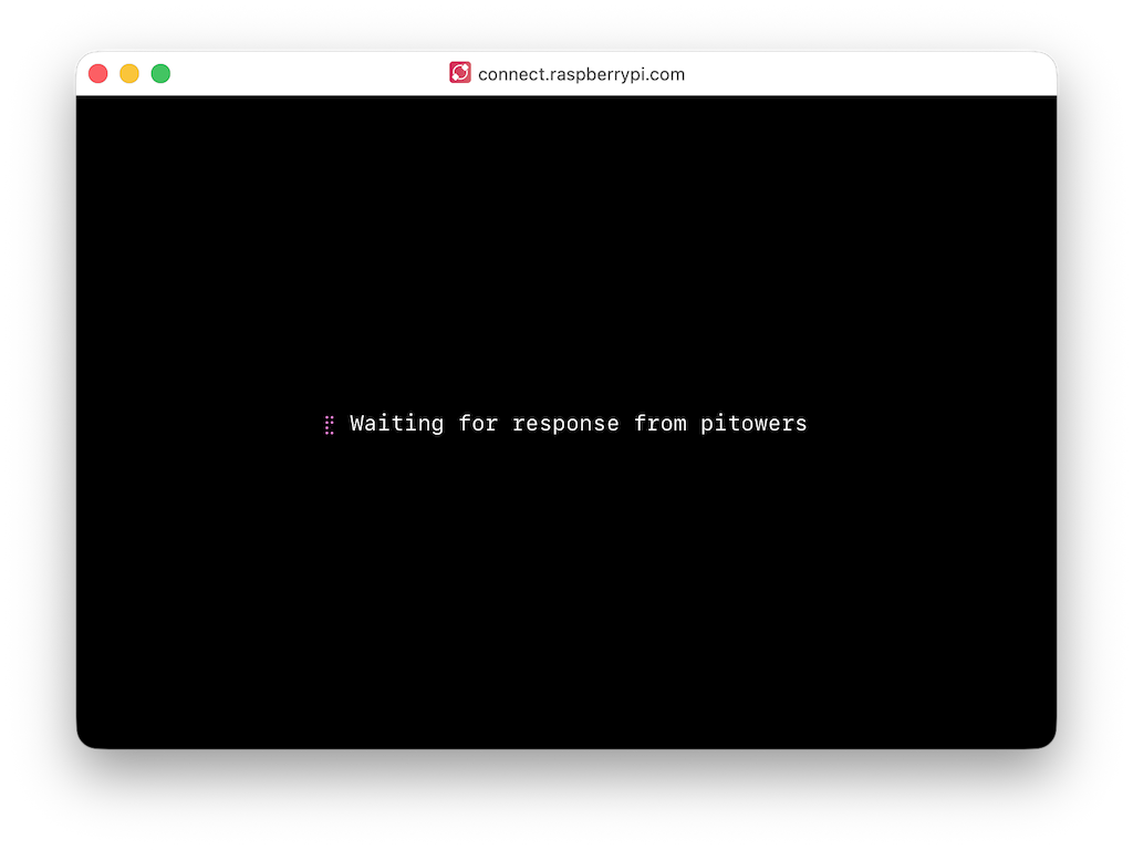 The waiting screen that is displayed during connection.